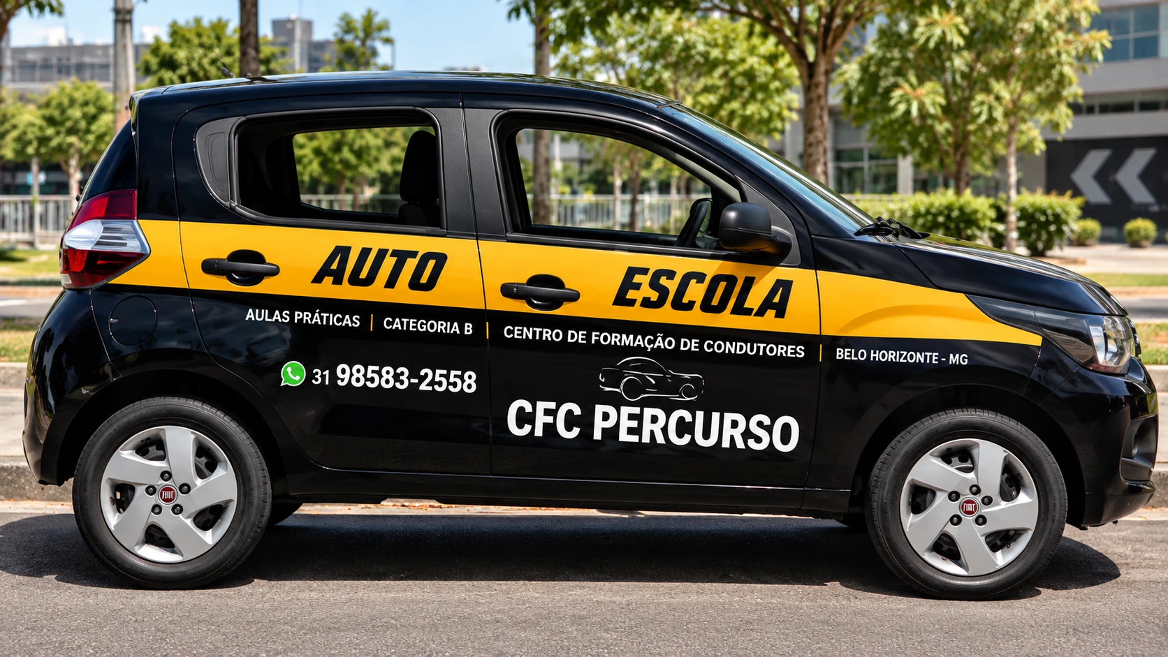 Carro da Autoescola Percurso para aulas de Categoria B